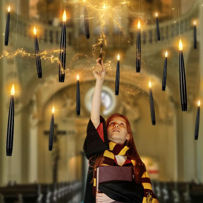 Floating Candles with Wand, Halloween Magic Flameless Candles